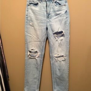 American Eagle Outfitters Light Blue Ripped Boyfriend Jeans